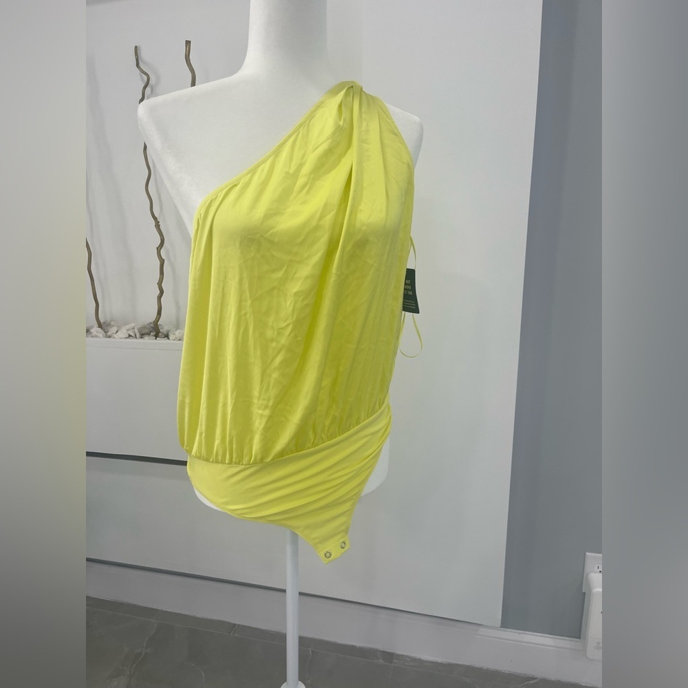 Express One-Shoulder Yellow Dress